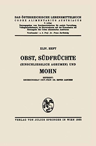 Cover for Obst, Südfrüchte  und Mohn