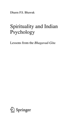 Cover for Spirituality and Indian psychology