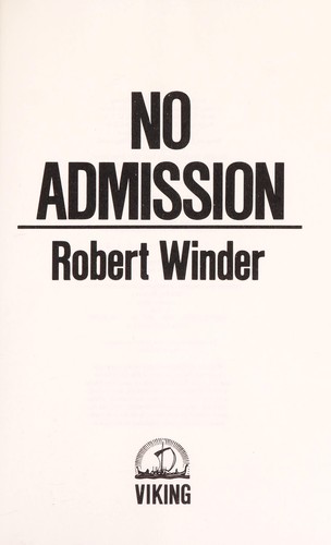 Cover for No admission