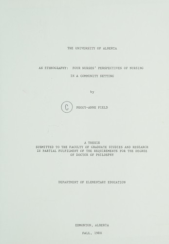 Cover for An ethnography