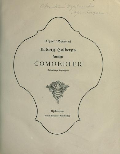 Cover for Tegner udgave af Ludvig Holbergs samtlige comoedier
