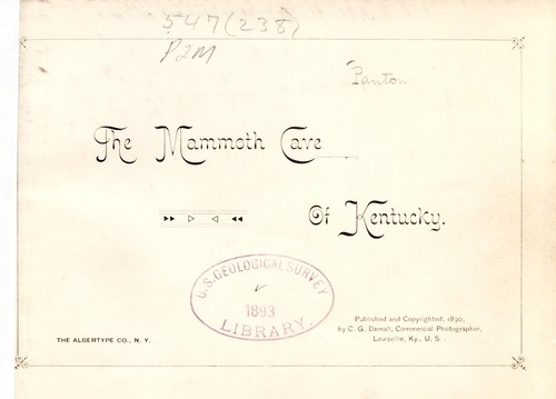 Cover for The Mammoth Cave of Kentucky