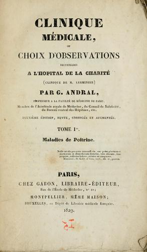 Cover for Clinique médicale