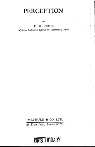 Cover for Perception