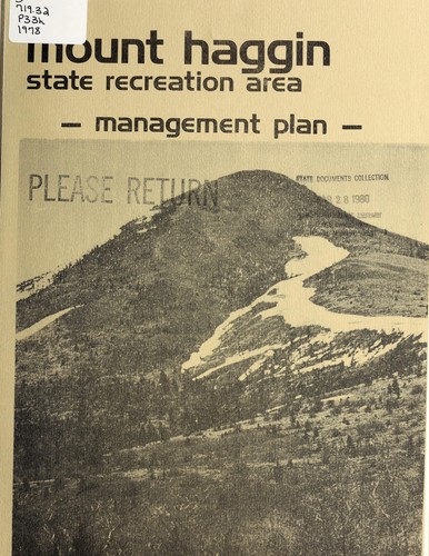 Cover for Mount Haggin State Recreation Area