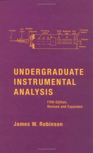 Cover for Undergraduate instrumental analysis