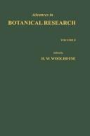 Cover for Advances in Botanical Research, Volume 8