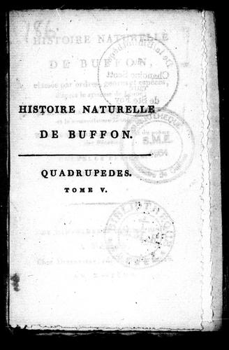Cover for Histoire naturelle de Buffon