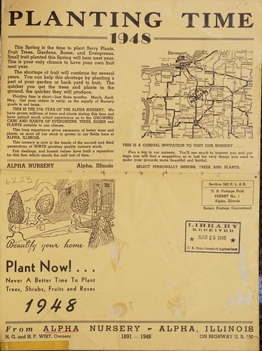 Cover for Planting time, 1948