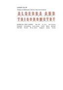 Cover for Algebra and trigonometry.