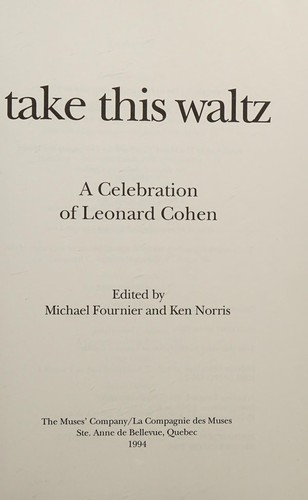 Cover for Take this waltz