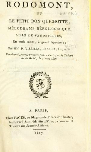 Cover for Rodomont