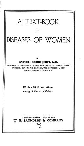Cover for A text-book of diseases of women