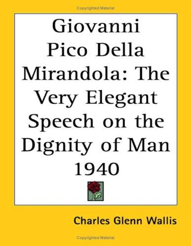 Cover for Giovanni Pico Della Mirandola