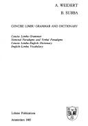 Cover for Concise Limbu grammar and dictionary