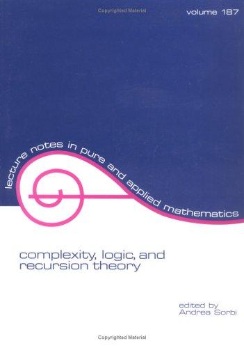 Cover for Complexity, logic, and recursion theory