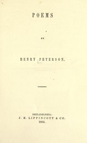 Cover for Poems