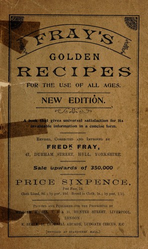 Cover for Fray's golden recipes for the use of all ages