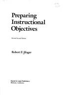 Cover for Preparing instructional objectives
