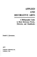 Cover for Applied and decorative arts