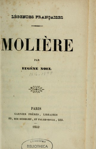 Cover for Molière