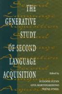 Cover for The generative study of second language acquisition