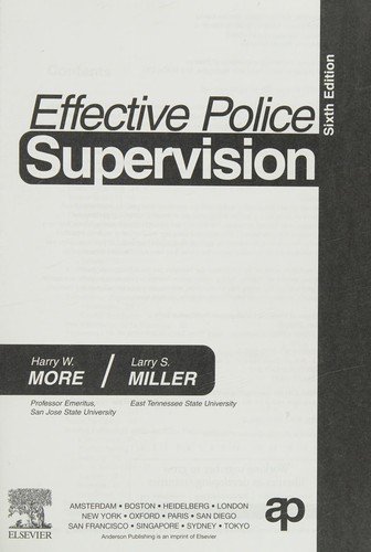 Cover for Effective police supervision