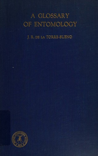 Cover for A GLOSSARY OF ENTOMOLOGY