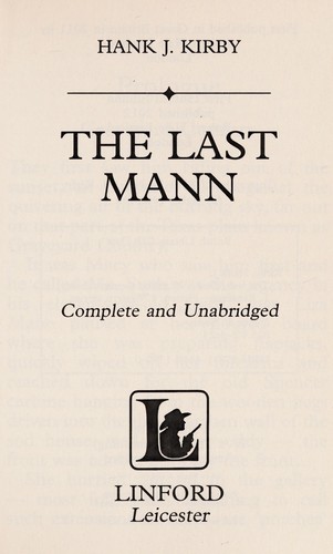 Cover for The last Mann