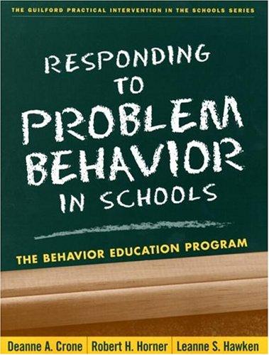 Cover for Responding to Problem Behavior in Schools