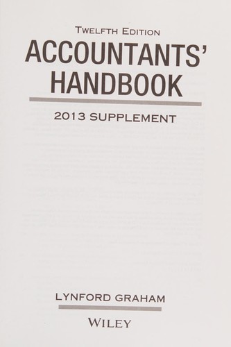 Cover for Accountants' handbook