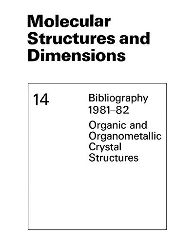 Cover for Molecular Structures and Dimensions