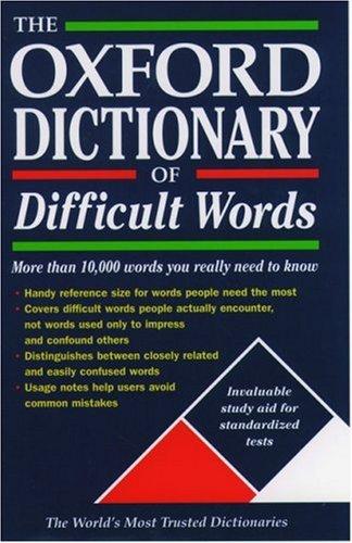 Cover for The Oxford dictionary of difficult words