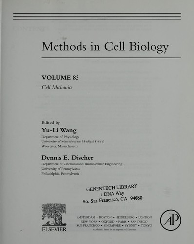 Cover for Cell mechanics
