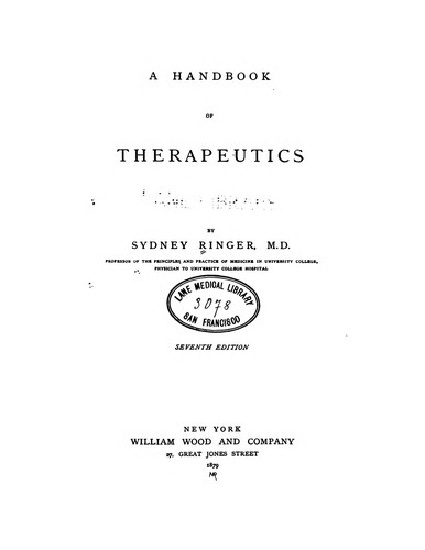 Cover for A Handbook of therapeutics c.2