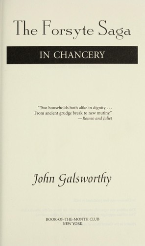 Cover for The Forsyte Saga, In Chancery