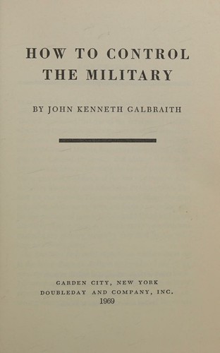 Cover for How to control the military