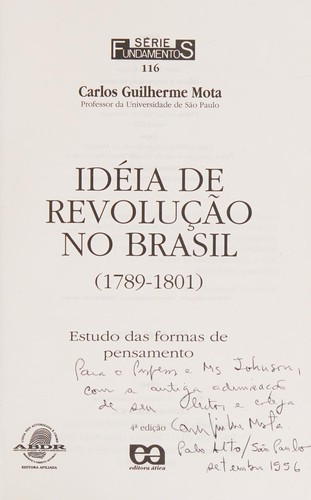 Cover for Idéia de revolução no Brasil (1789-1801)