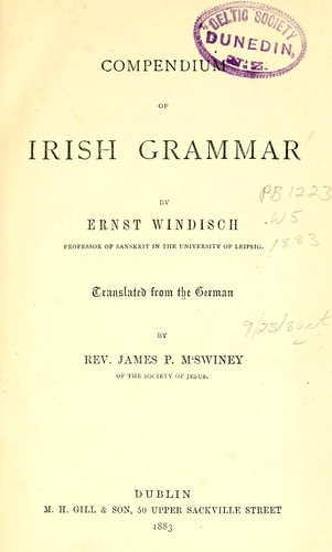 Cover for Compendium of Irish grammar