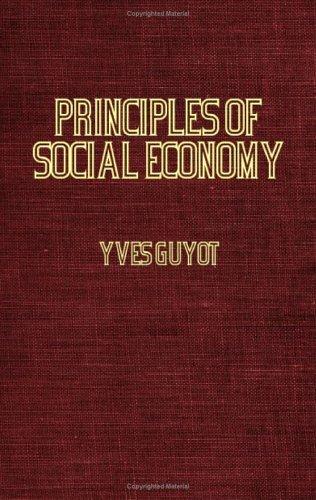 Cover for Principles Of Social Economy