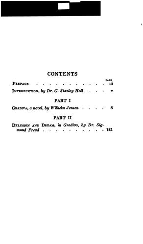 Cover for Delusion and dream: An Interpretation in the Light of Psychoanalysis, of Gradiva, a Novel, by ...