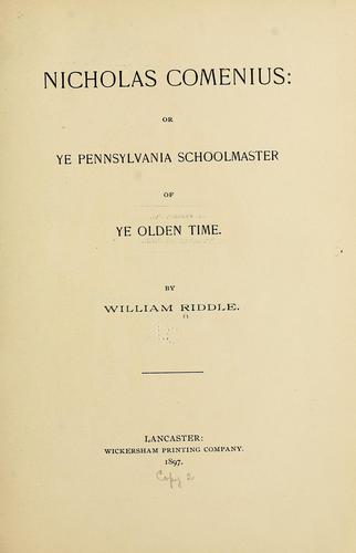 Cover for Nicholas Comenius