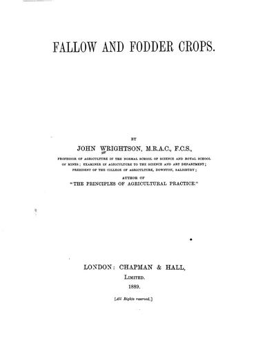 Cover for Fallow and fodder crops