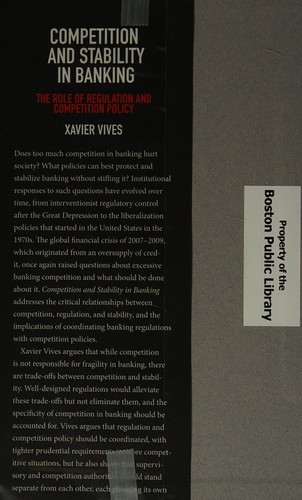 Cover for Competition and Stability in Banking