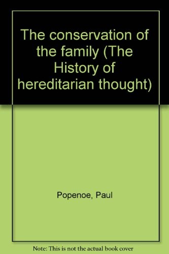 Cover for The conservation of the family