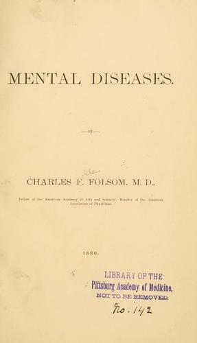 Cover for Mental diseases