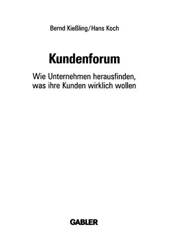 Cover for Kundenforum