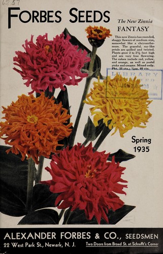 Cover for Forbes seeds, spring 1935