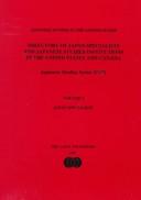 Cover for Directory of Japan specialists and Japanese studies institutions in the United States and Canada