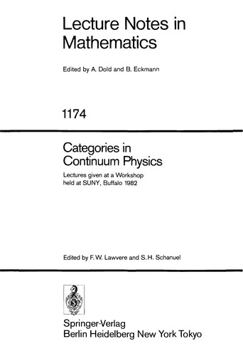Cover for Categories in continuum physics